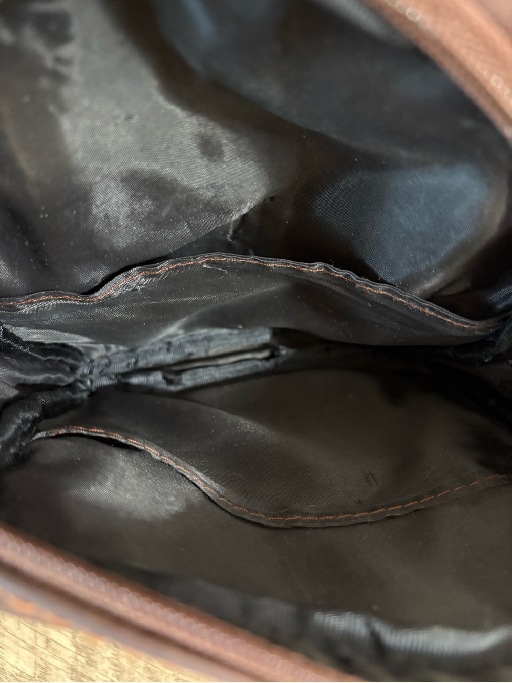 GF GIANI FRANCO Brown OILED LEATHER Cross Body BAG Festival PURSE - Picture 8 of 8